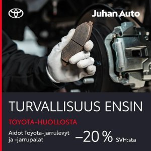 🛞 Turvallisuus ensin! Nyt aidot Toyota-jarrupalat ja -jarrulevyt -20%
➡️ Varaa huoltoaika: https://www.juhanauto.fi/huolto/huolt...